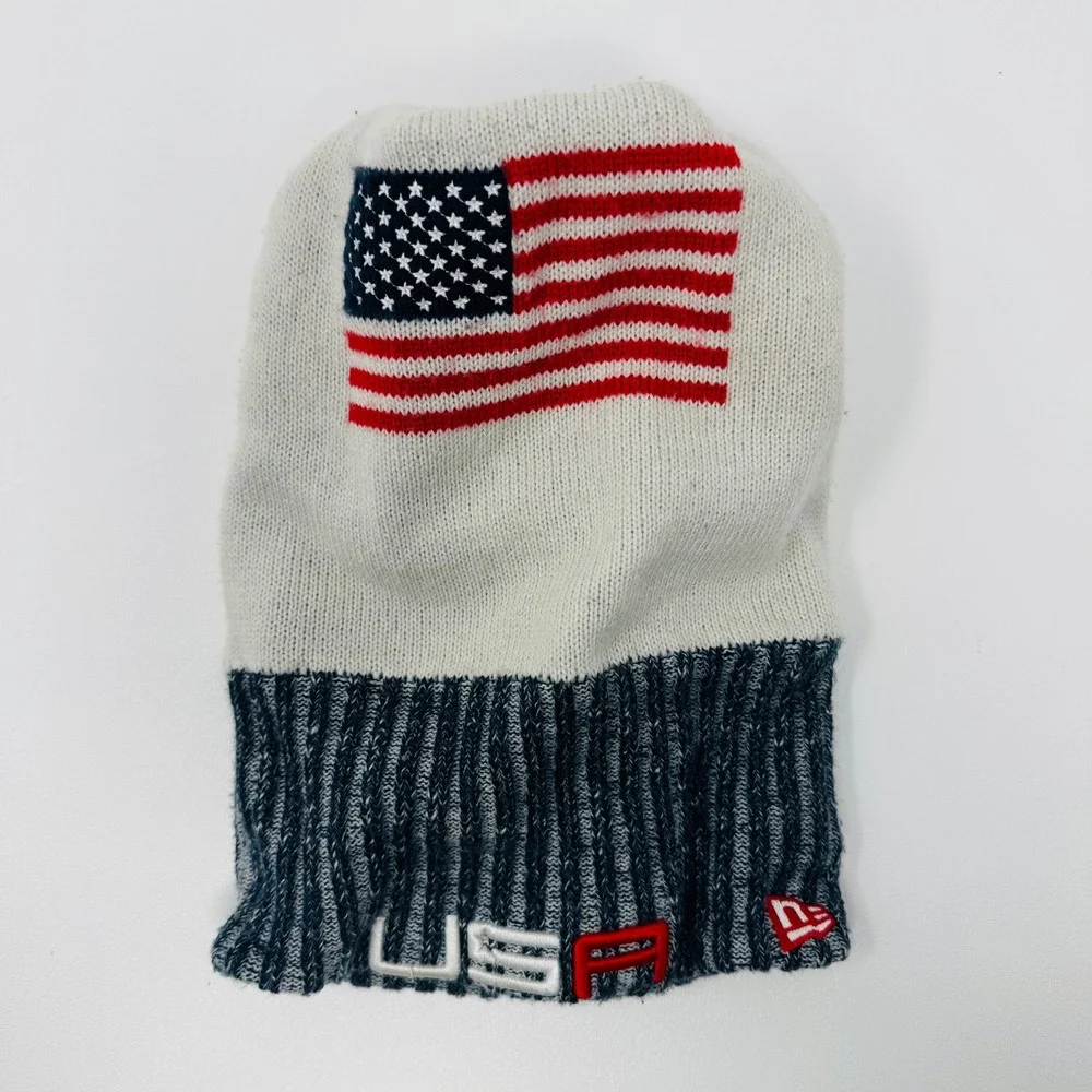 New Era USA Ryder Cup Golf Headcover Knit Beanie‎ Youth 2018 American Flag